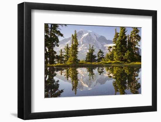 USA, Washington. Mt. Rainier Reflecting in a Tarn Near Plummer Peak-Gary Luhm-Framed Photographic Print