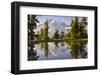 USA, Washington. Mt. Rainier Reflecting in a Tarn Near Plummer Peak-Gary Luhm-Framed Photographic Print