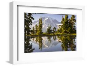 USA, Washington. Mt. Rainier Reflecting in a Tarn Near Plummer Peak-Gary Luhm-Framed Photographic Print