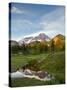 USA, Washington. Mt. Rainier Reflecting in a Tarn Near Pyramid Peak-Gary Luhm-Stretched Canvas