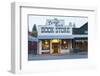 Usa, Washington, Okanogan County, Winthrop, Book Store at Dusk-Christian Heeb-Framed Photographic Print