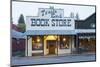 Usa, Washington, Okanogan County, Winthrop, Book Store at Dusk-Christian Heeb-Mounted Photographic Print