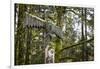 USA, Washington, Olalla. Totem Pole in Forest Setting-Jaynes Gallery-Framed Photographic Print