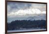 USA, Washington. Olympic Mountains behind Brownsville Marina.-Trish Drury-Framed Photographic Print