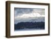 USA, Washington. Olympic Mountains behind Brownsville Marina.-Trish Drury-Framed Photographic Print