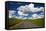 USA, Washington, Palouse. Backcountry Road Through Spring Wheat Field-Terry Eggers-Framed Stretched Canvas