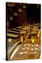 USA, Washington, Seattle. Champagne glasses at formal dinner.-Richard Duval-Stretched Canvas