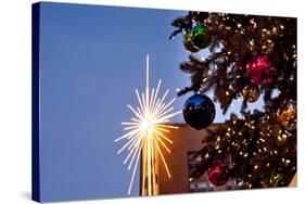 USA, Washington, Seattle. Christmas lights in downtown Seattle-Richard Duval-Stretched Canvas