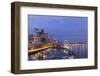 USA, Washington, Seattle. Night Time Skyline from Pier 66-Brent Bergherm-Framed Photographic Print