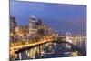 USA, Washington, Seattle. Night Time Skyline from Pier 66-Brent Bergherm-Mounted Photographic Print