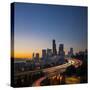 USA, Washington. Seattle Skyline Near the 12th Street Bridge-Gary Luhm-Stretched Canvas