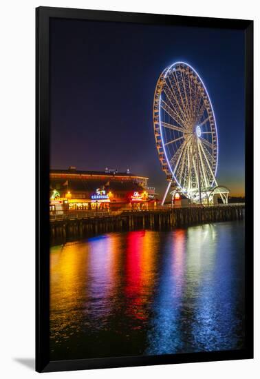 USA, Washington, Seattle. the Seattle Great Wheel on the Waterfront-Richard Duval-Framed Photographic Print