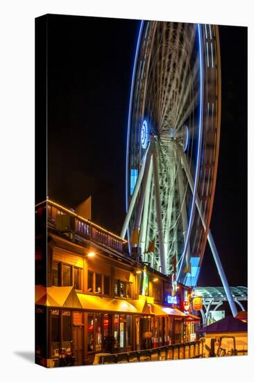 USA, Washington, Seattle. the Seattle Great Wheel on the Waterfront-Richard Duval-Stretched Canvas