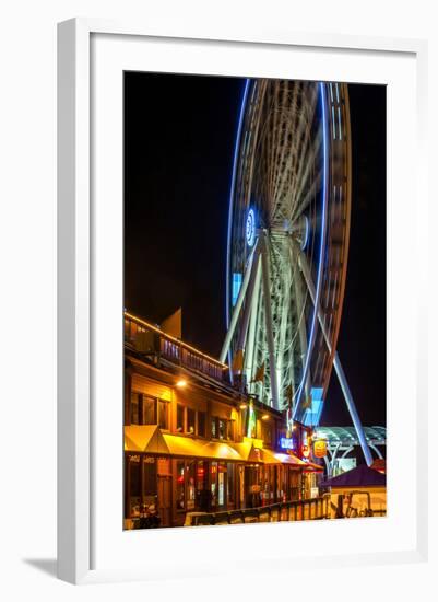 USA, Washington, Seattle. the Seattle Great Wheel on the Waterfront-Richard Duval-Framed Photographic Print