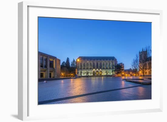 USA, Washington, Seattle, University of Washington Campus at Dawn-Rob Tilley-Framed Photographic Print