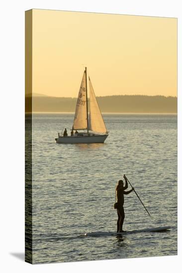 USA, Washington, Seattle. Watersports on the Puget Sound.-Steve Kazlowski-Stretched Canvas
