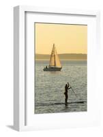 USA, Washington, Seattle. Watersports on the Puget Sound.-Steve Kazlowski-Framed Photographic Print