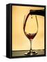 USA, Washington, Spokane. Red wine backlit by the mid-day sun-Richard Duval-Framed Stretched Canvas