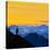 USA, Washington State. A backpacker descending from the Skyline Divide at sunset.-Gary Luhm-Stretched Canvas