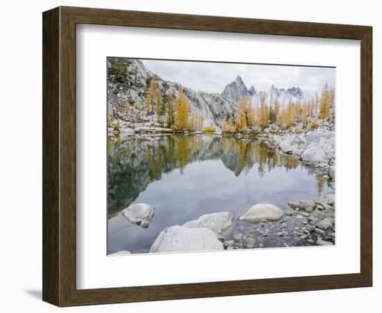 USA, Washington State. Alpine Lakes Wilderness, Enchantment Lakes, Sprite Lake and Prusik Peak-Jamie & Judy Wild-Framed Photographic Print