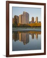 USA, Washington State, Bellevue. Downtown Park and skyline.-Merrill Images-Framed Photographic Print