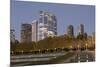 USA, Washington State, Bellevue. Downtown Park and skyline.-Merrill Images-Mounted Photographic Print