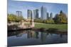 USA, Washington State, Bellevue. Downtown Park and skyline.-Merrill Images-Mounted Photographic Print