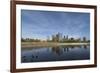 USA, Washington State, Bellevue. Downtown Park and skyline.-Merrill Images-Framed Photographic Print