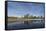 USA, Washington State, Bellevue. Downtown Park and skyline.-Merrill Images-Framed Stretched Canvas