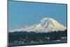 USA, Washington State, Bellevue. Mount Rainier seen from Lake Washington.-Merrill Images-Mounted Photographic Print