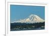 USA, Washington State, Bellevue. Mount Rainier seen from Lake Washington.-Merrill Images-Framed Photographic Print