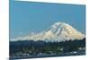 USA, Washington State, Bellevue. Mount Rainier seen from Lake Washington.-Merrill Images-Mounted Photographic Print