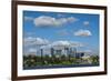 USA, Washington State, Bellevue. Skyline view from Lake Washington.-Merrill Images-Framed Photographic Print