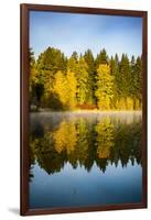 USA, Washington State, Cle Elum. Fall color by a pond in Central Washington.-Richard Duval-Framed Photographic Print