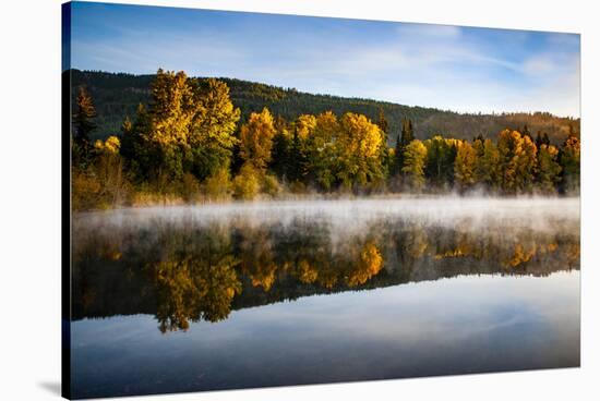 USA, Washington State, Cle Elum. Fall color by a pond in Central Washington.-Richard Duval-Stretched Canvas