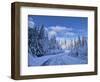 USA, Washington State, Cle Elum, Kittitas County. Colorful winter landscape of rural town.-Julie Eggers-Framed Photographic Print