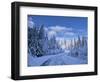 USA, Washington State, Cle Elum, Kittitas County. Colorful winter landscape of rural town.-Julie Eggers-Framed Photographic Print