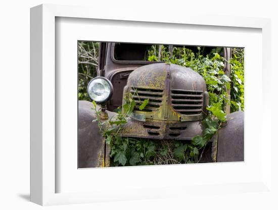 USA, Washington State, Columbia County. Abandoned car just north of Dayton.-Brent Bergherm-Framed Photographic Print