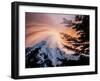 Usa, Washington State. Crystal Mountain Ski Resort at sunset.-Merrill Images-Framed Photographic Print