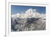 Usa, Washington State, Crystal Mountain. Snow-covered Mount Rainier viewed from Lucky Shot ski run-Merrill Images-Framed Photographic Print