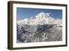 Usa, Washington State, Crystal Mountain. Snow-covered Mount Rainier viewed from Lucky Shot ski run-Merrill Images-Framed Photographic Print