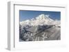 Usa, Washington State, Crystal Mountain. Snow-covered Mount Rainier viewed from Lucky Shot ski run-Merrill Images-Framed Photographic Print