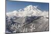 Usa, Washington State, Crystal Mountain. Snow-covered Mount Rainier viewed from Lucky Shot ski run-Merrill Images-Mounted Photographic Print