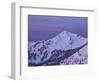 Usa, Washington State, Crystal Mountain. 'The King' summit and snow-filled bowls at sunset.-Merrill Images-Framed Photographic Print