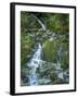 Usa, Washington State, Crystal Mountain. Waterfall at Elizabeth Creek with moss on boulders.-Merrill Images-Framed Photographic Print