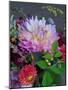 Usa, Washington State, Duvall. Purple Garden dahlia in bouquet of cut flowers-Merrill Images-Mounted Photographic Print