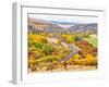 USA, Washington State, Kittitas County. Burlington Northern Santa Fe train along the Yakima River.-Julie Eggers-Framed Photographic Print