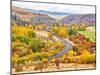 USA, Washington State, Kittitas County. Burlington Northern Santa Fe train along the Yakima River.-Julie Eggers-Mounted Photographic Print