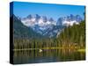 USA, Washington State, Kittitas County. Cooper Lake in the Central Washington Cascade Mountains.-Julie Eggers-Stretched Canvas