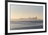 USA, Washington State. Morning fog Seattle. Calm Puget Sound. Variety of boat traffic. Waterfront s-Trish Drury-Framed Photographic Print